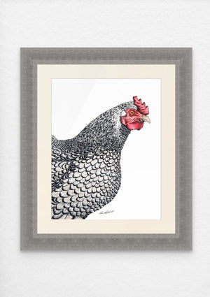 Hen Print on Fine Art Paper