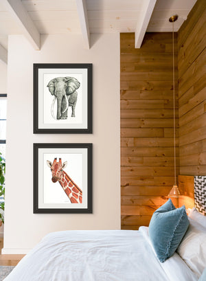 African Bush Elephant Print on Fine Art Paper