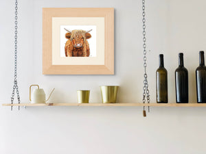 Highland Cow Print on Fine Art Paper