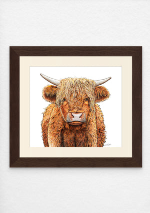 Highland Cow Print on Fine Art Paper