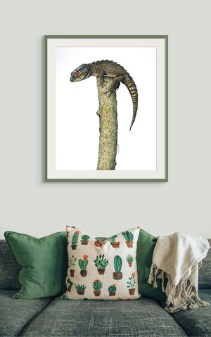 Crocodile Skink Print on Fine Art Paper