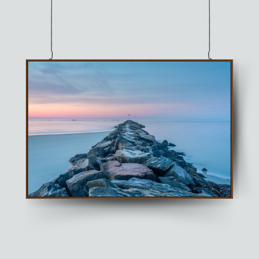 Hampton Beach, New Hampshire on Framed Canvas