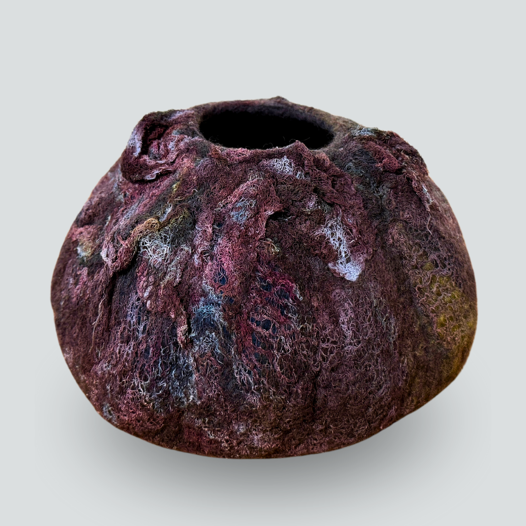 Maroon Multicolor Vessel