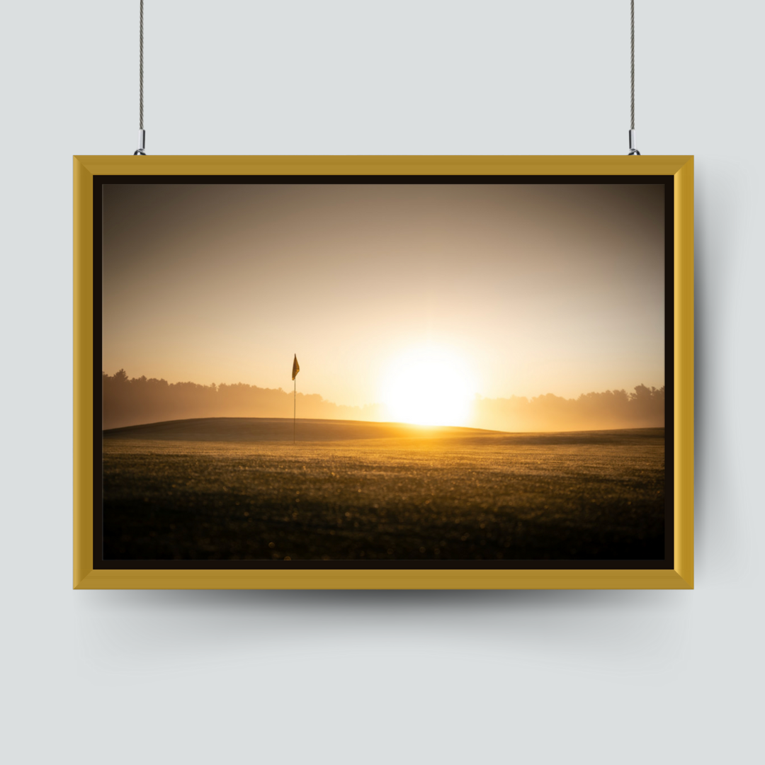 Sunrise Golf on Framed Canvas