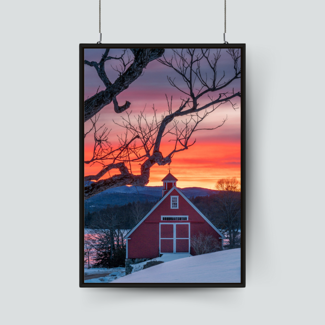 Barn on Framed Canvas