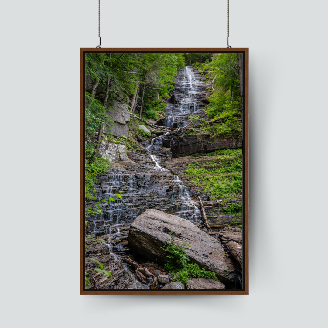 Lye Brook Falls, Manchester, Vermont on Framed Canvas