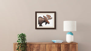 Moose Print on Fine Art Paper