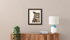 Great Horned Owl Print on Fine Art Paper